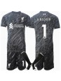 Liverpool Alisson Becker #1 Torwart Heimtrikotsatz für Kinder 2024-25 Kurzarm (+ Kurze Hosen)